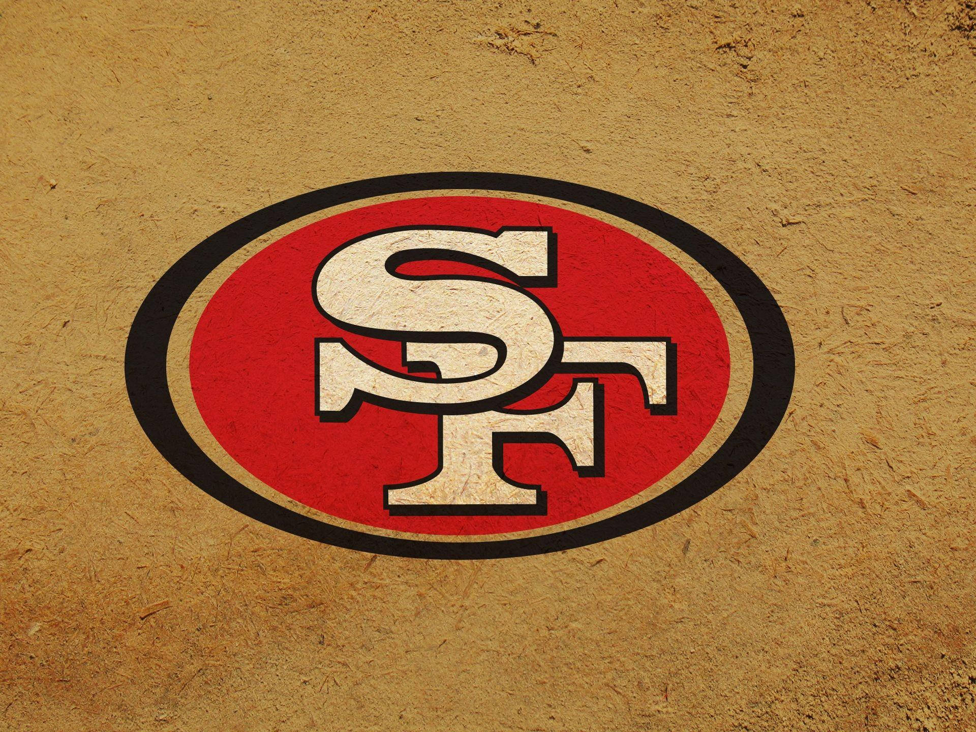 Sf 49ers Iphone Logo In Brown Background