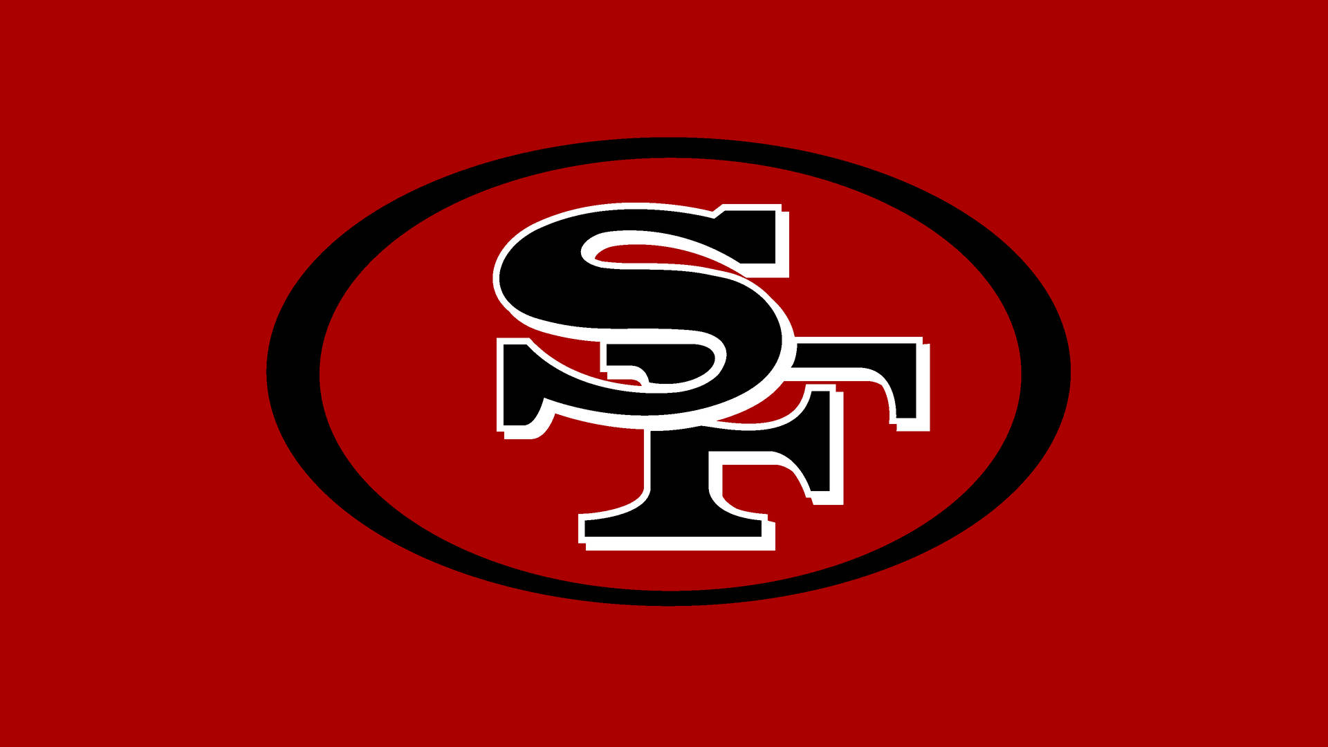 Sf 49ers Logo In Red Background