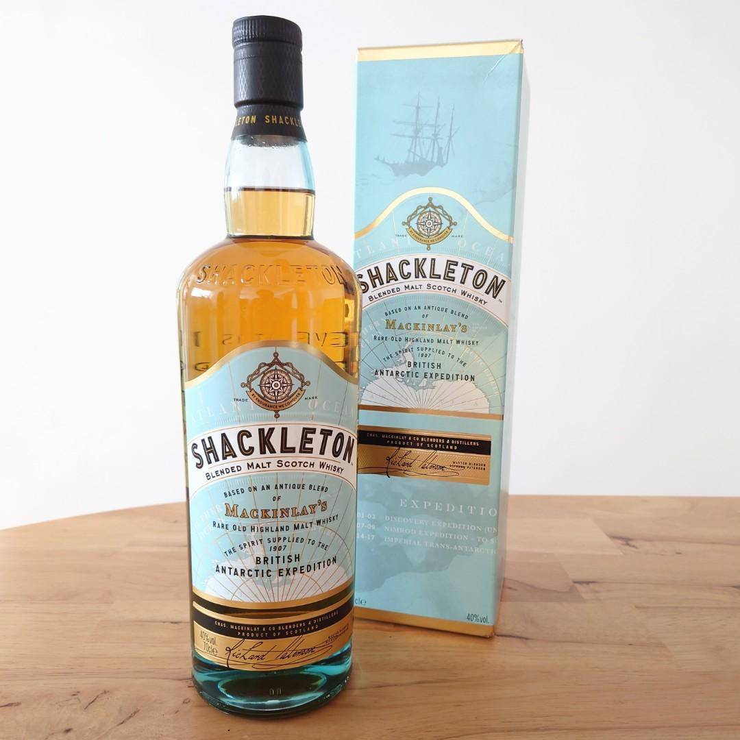 Shackleton Whisky On A Wooden Table