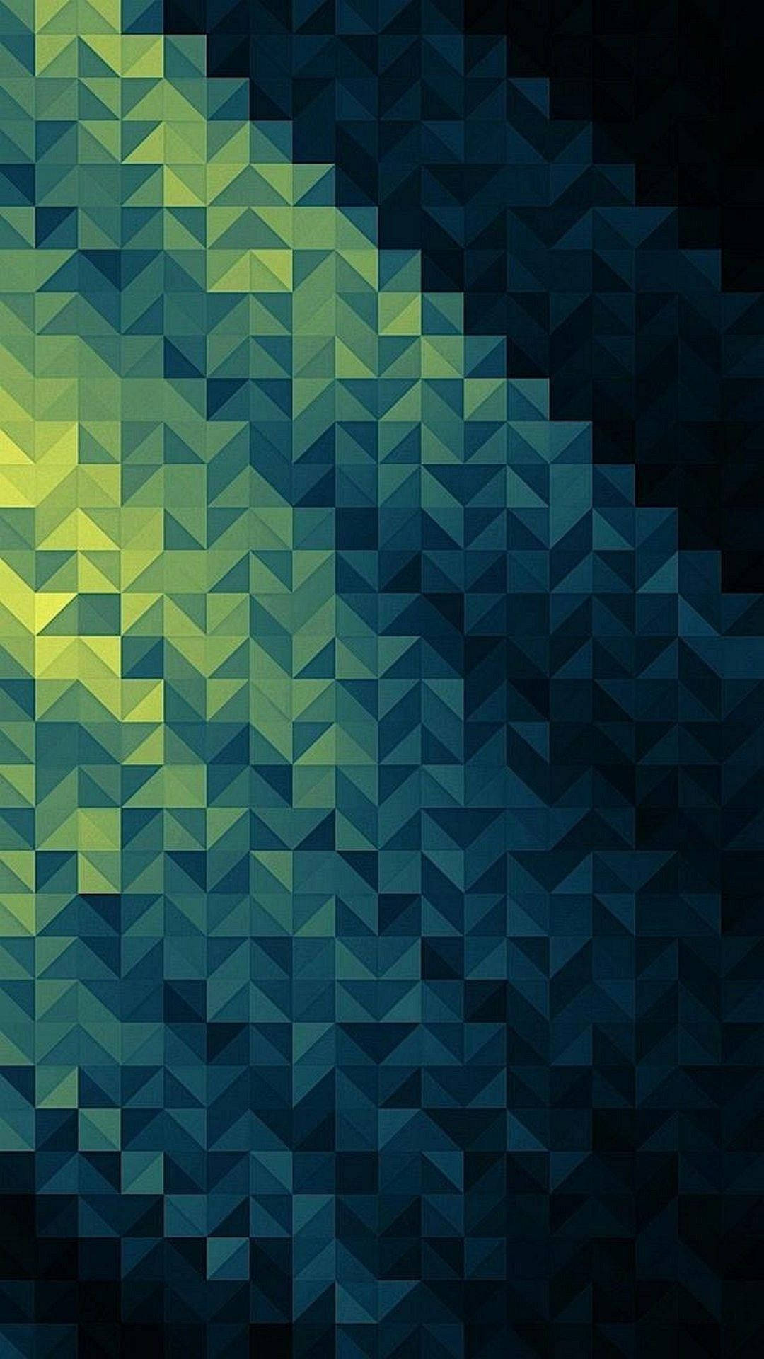 Shaded Triangular Green Pattern Background