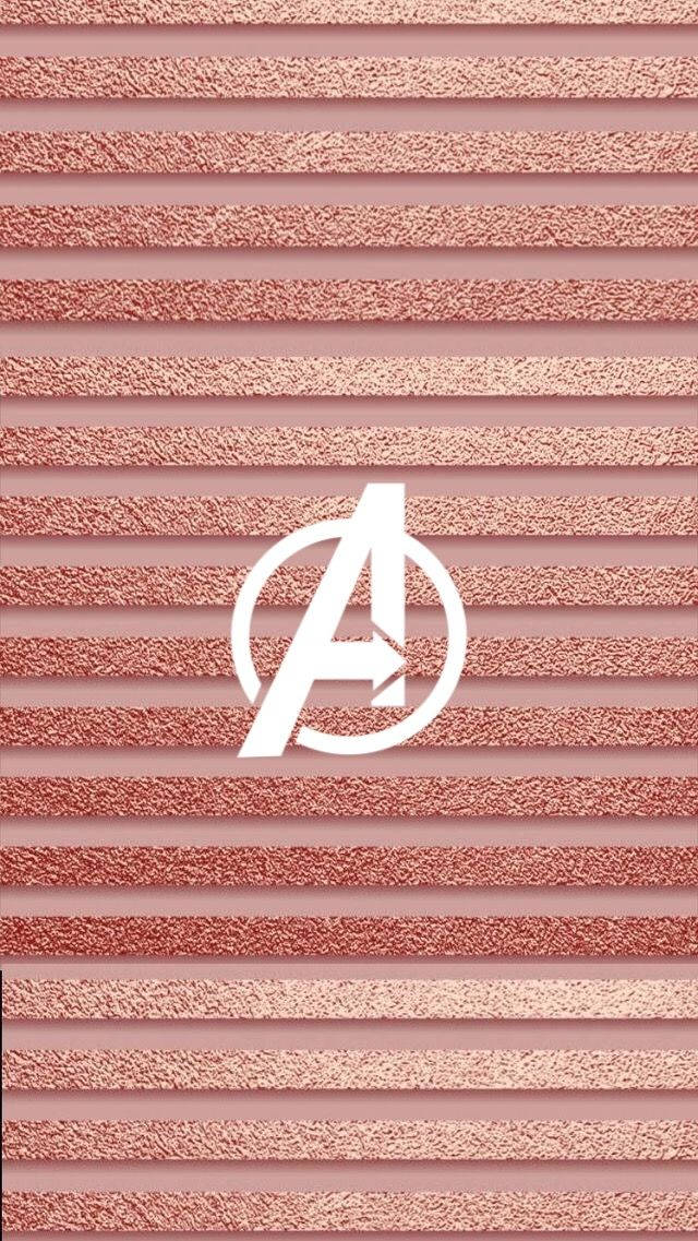 Shades Of Rose Gold Avengers Logo Background