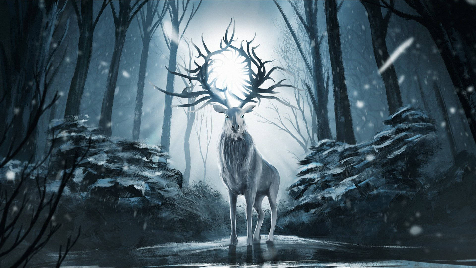 Shadow And Bone Magical Stag Background