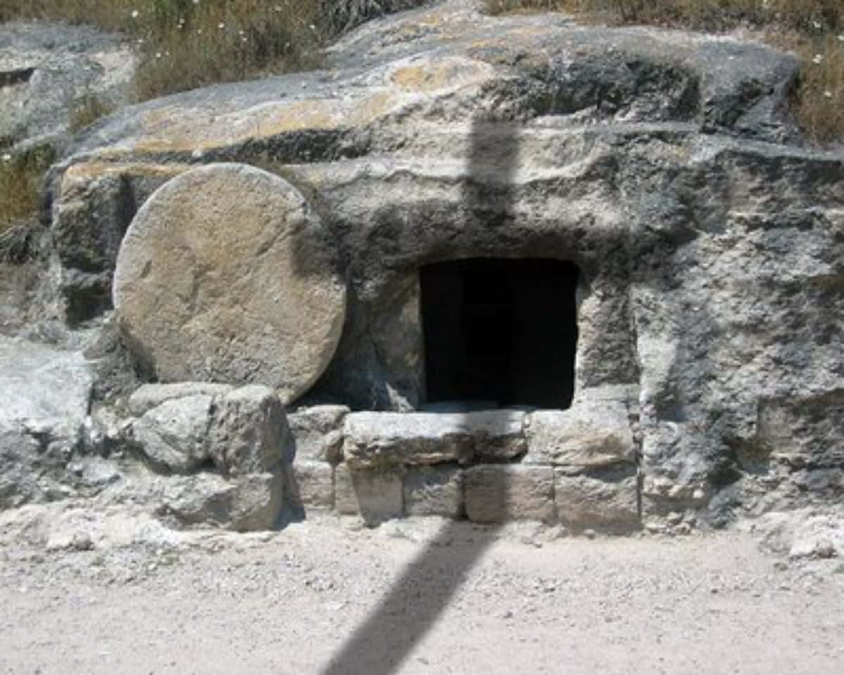 Shadow Cast On An Empty Tomb Background