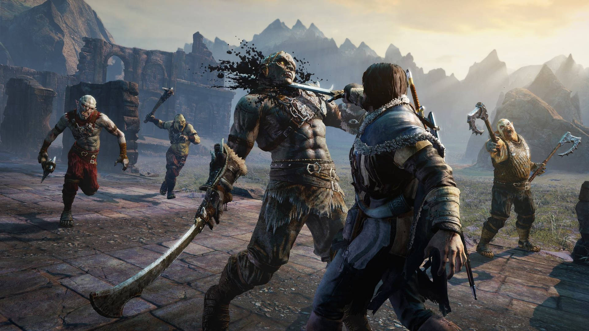 Shadow Of Mordor Fight Scene Background