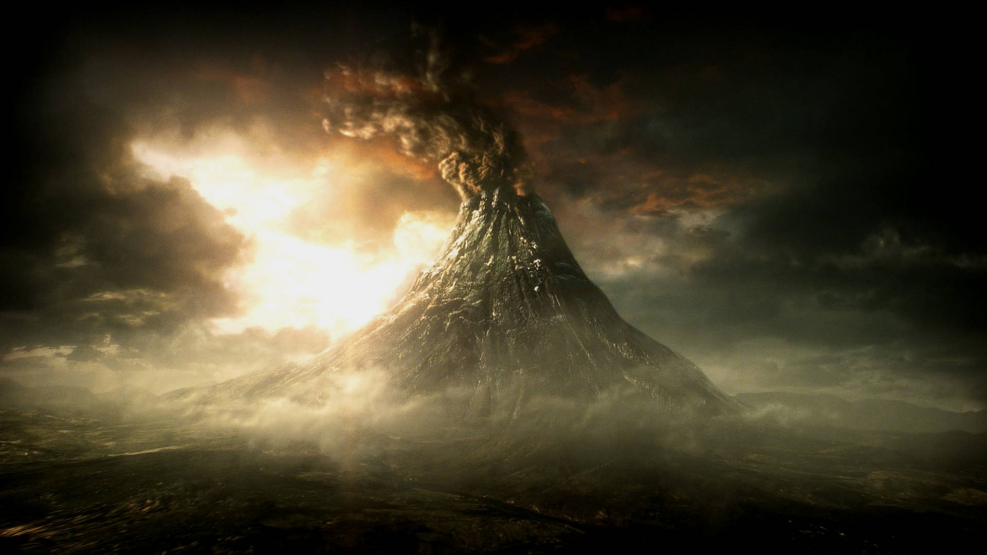 Shadow Of Mordor Volcanic Eruption Background