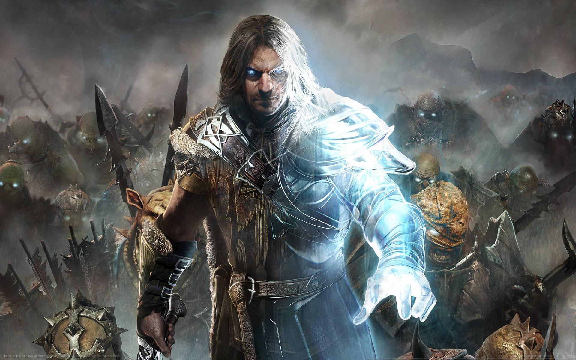 Shadow Of Mordor Warrior And Shadow Background