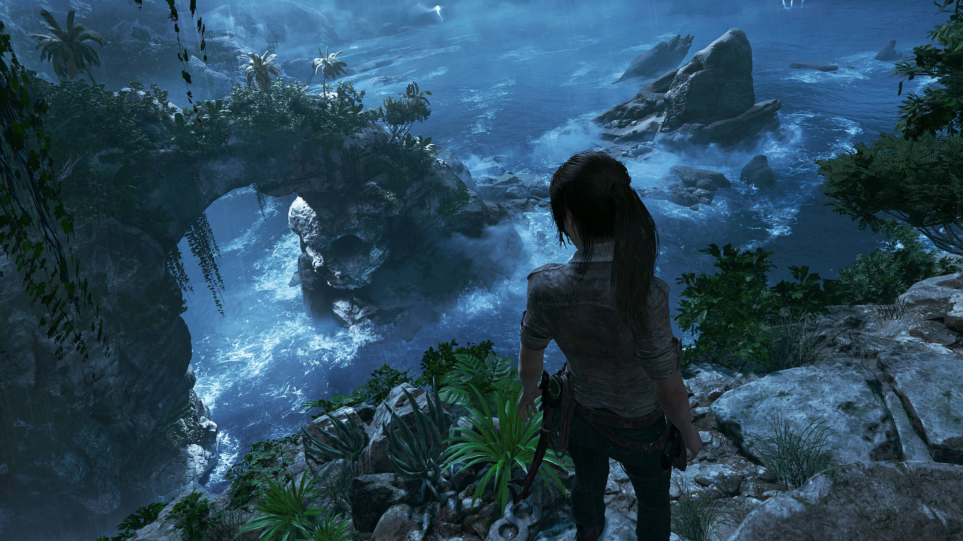 Shadow Of The Tomb Raider Ocean Cliff Background