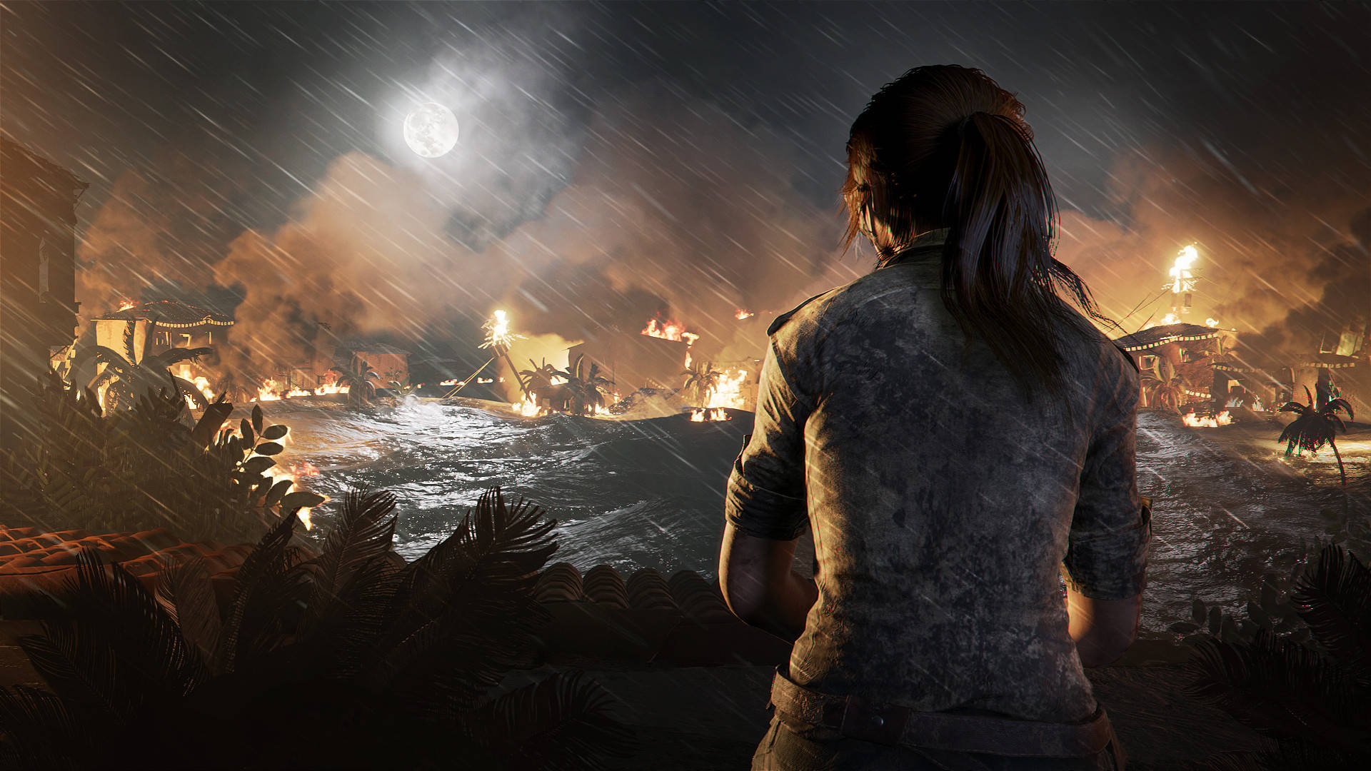 Shadow Of The Tomb Raider Rainy Night Background