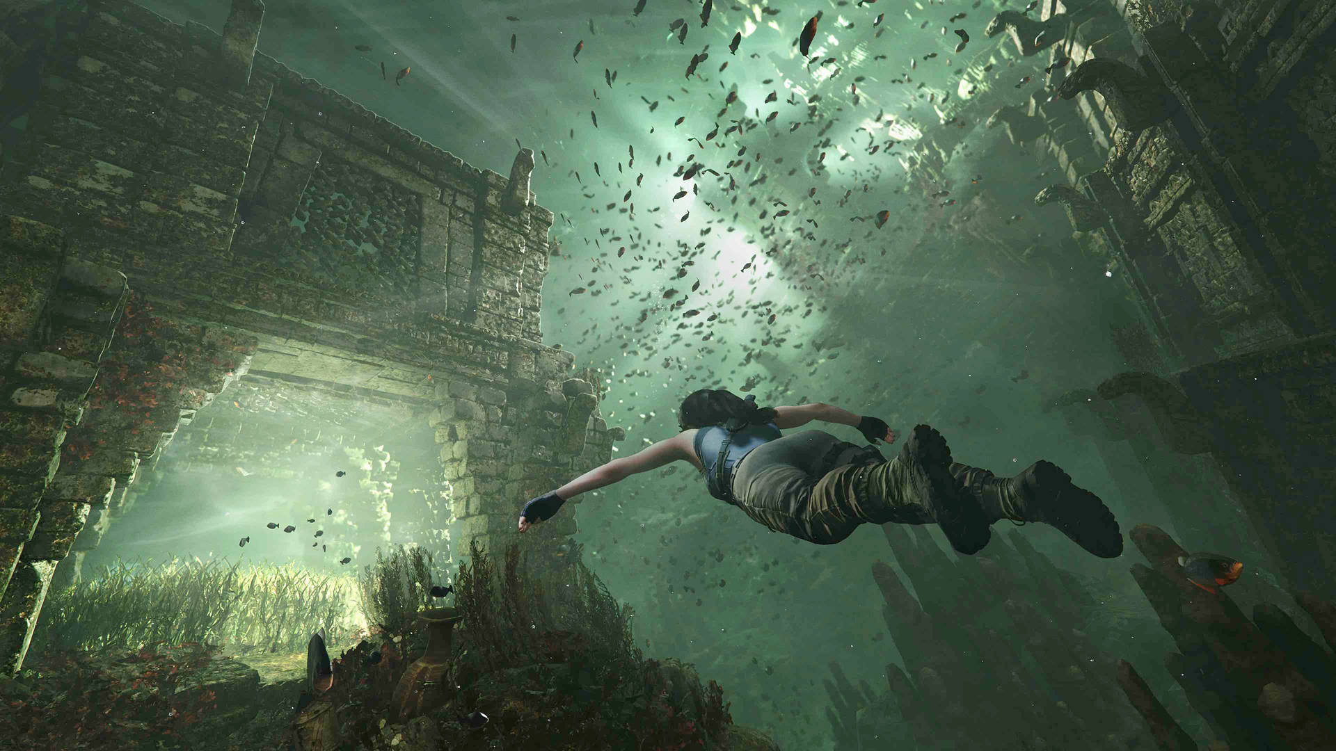 Shadow Of The Tomb Raider Underwater Ruins Background