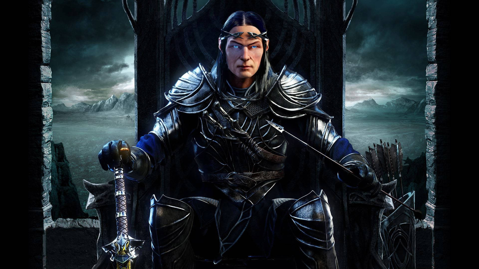 Shadow Of War Celebrimbor On Throne Background