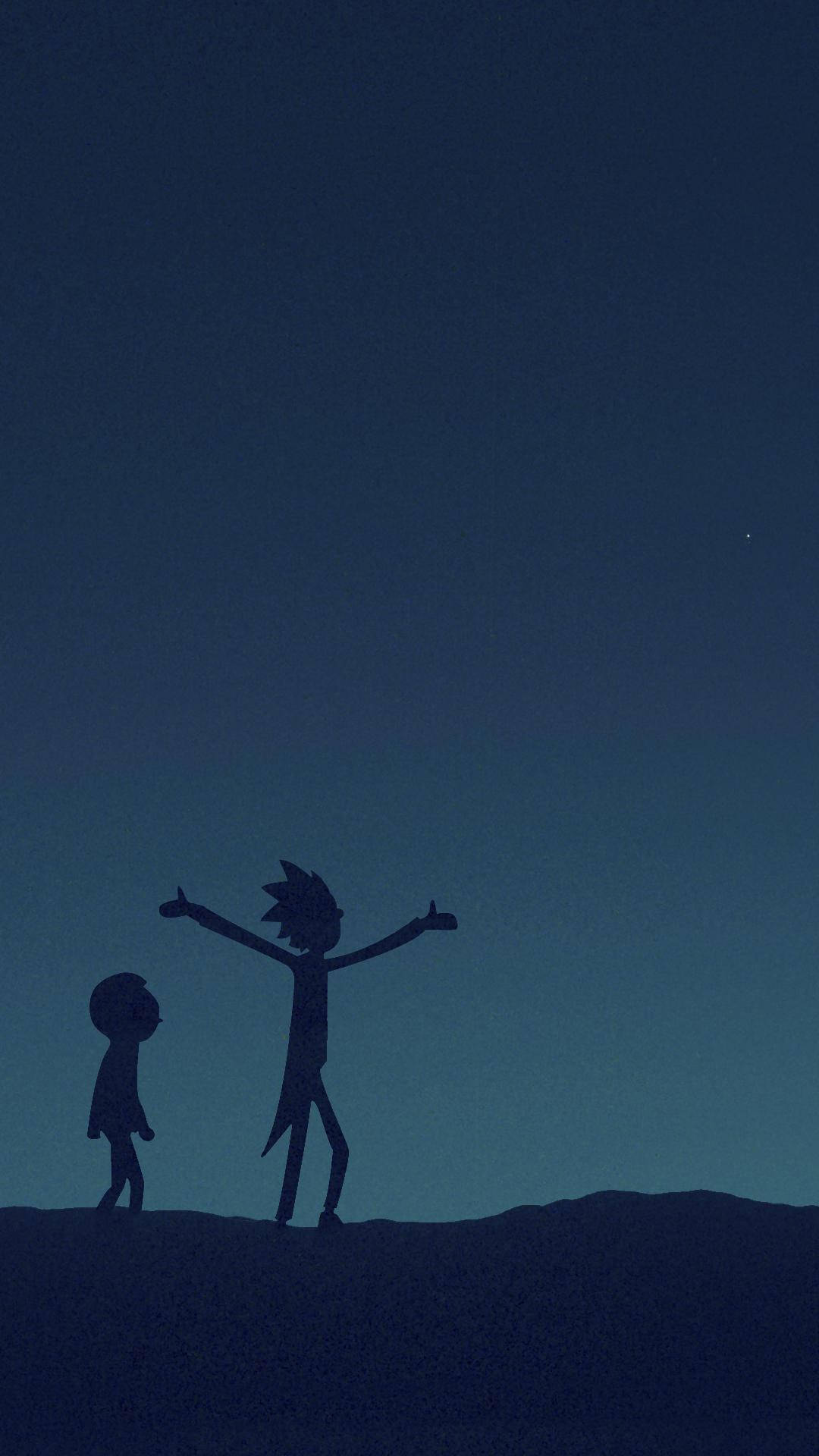 Shadow Silhouette Rick And Morty Iphone Background