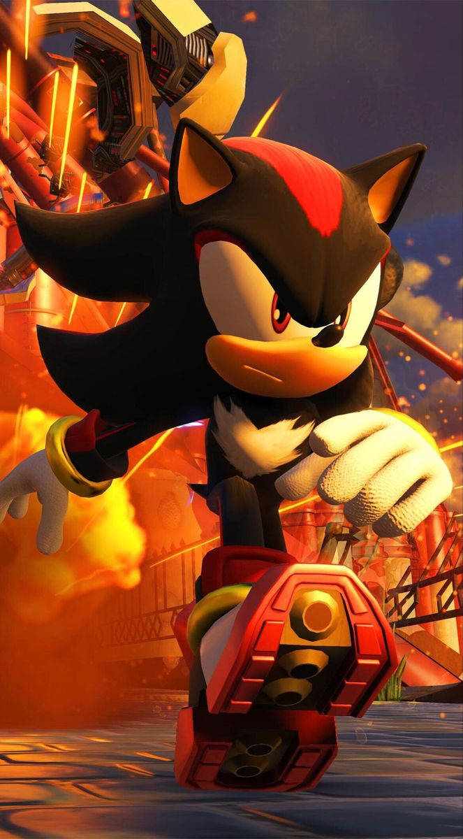 Shadow The Hedgehog Explosive Backdrop Background