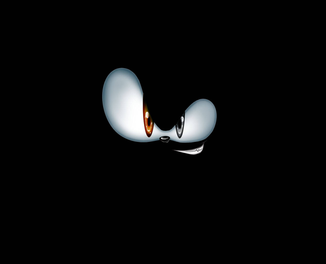 Shadow The Hedgehog Eyes On Black Background