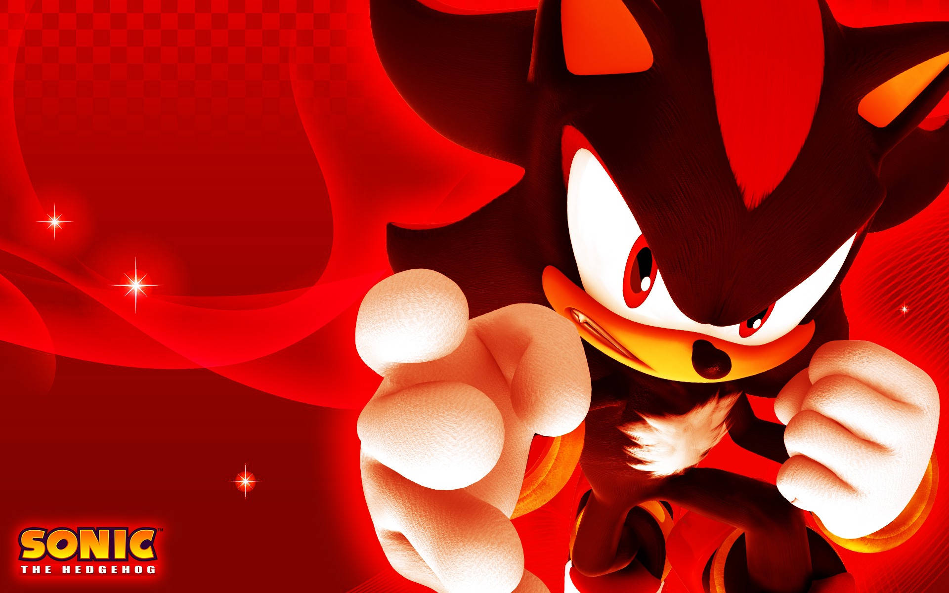 Shadow The Hedgehog Flaming Red Background