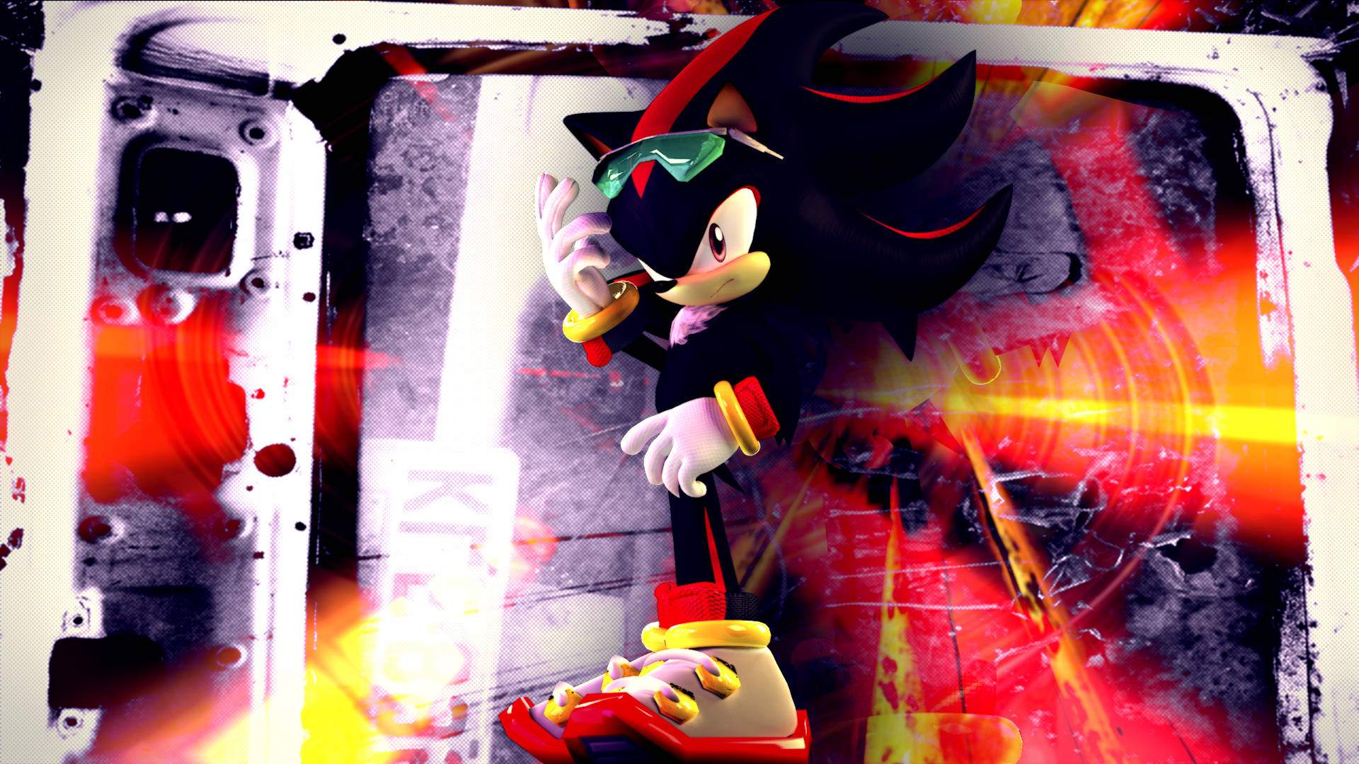 Shadow The Hedgehog Light Rock Background