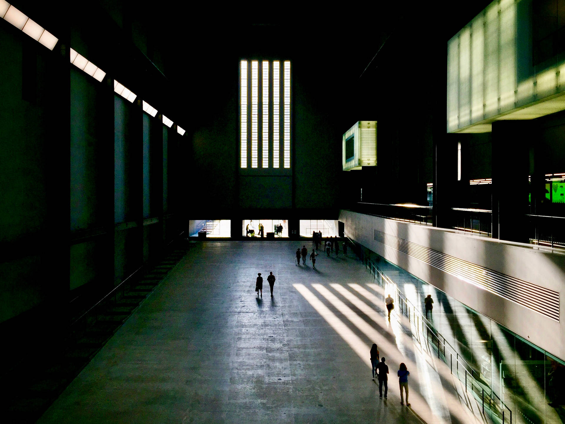 Shadows In Turbine Hall Tate Modern Background