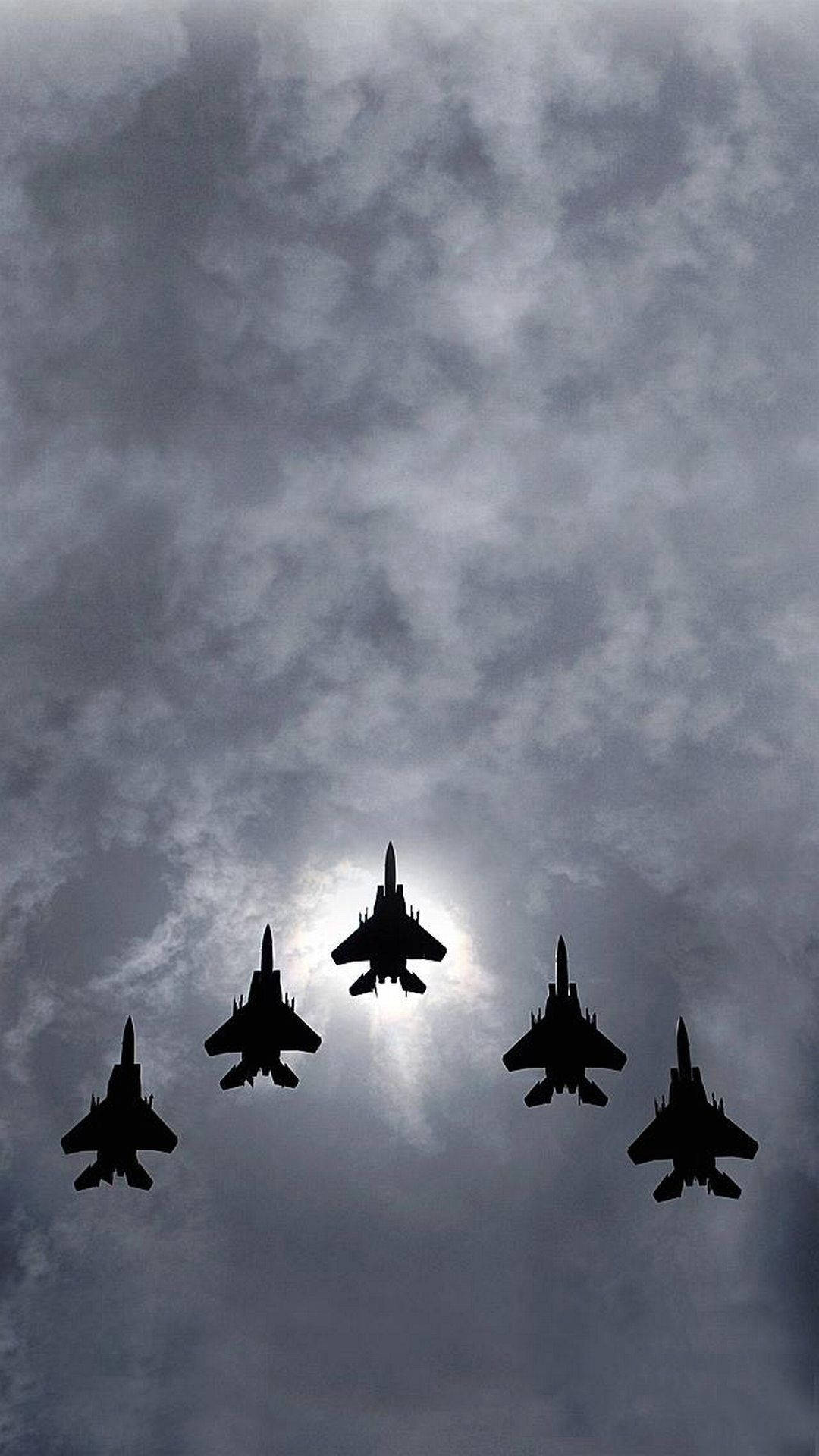 Shadows Of Fighter Jets Background