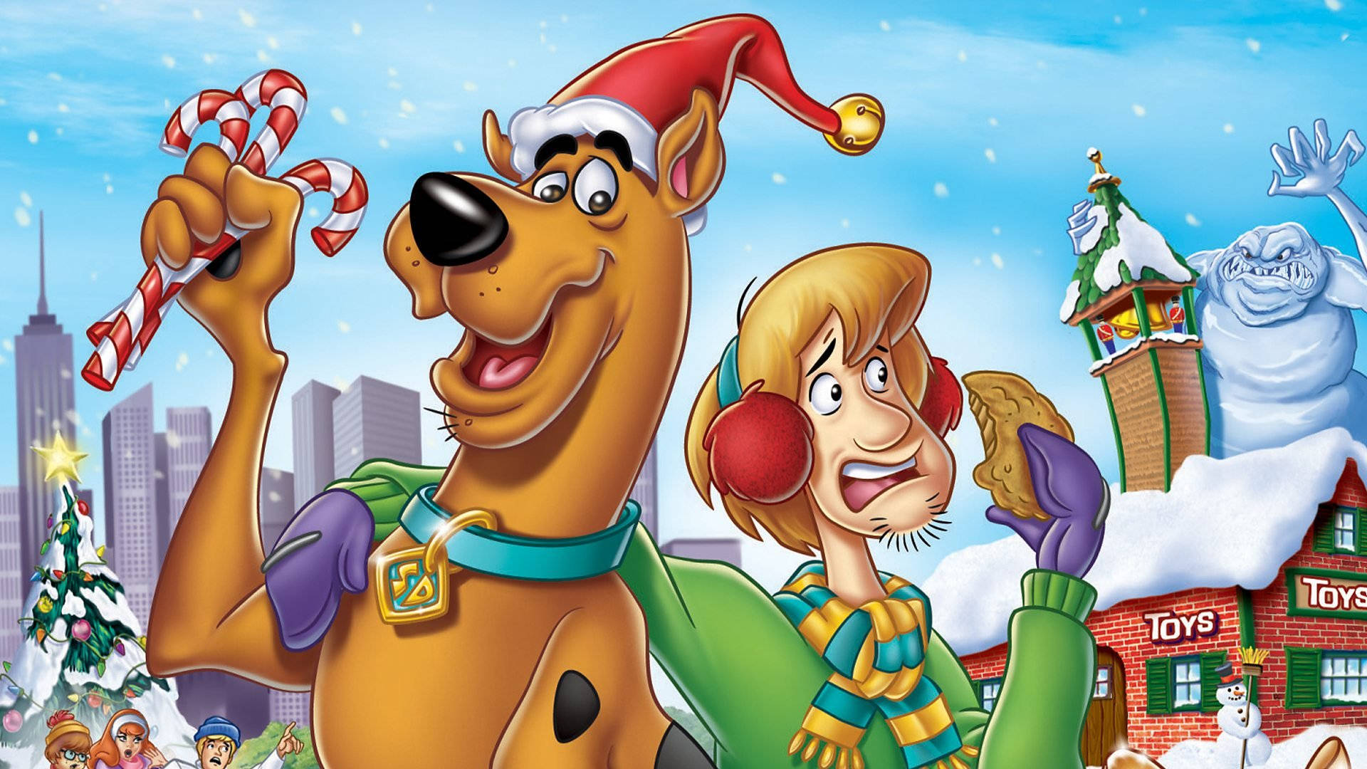 Shaggy And Scooby Doo Christmas Background