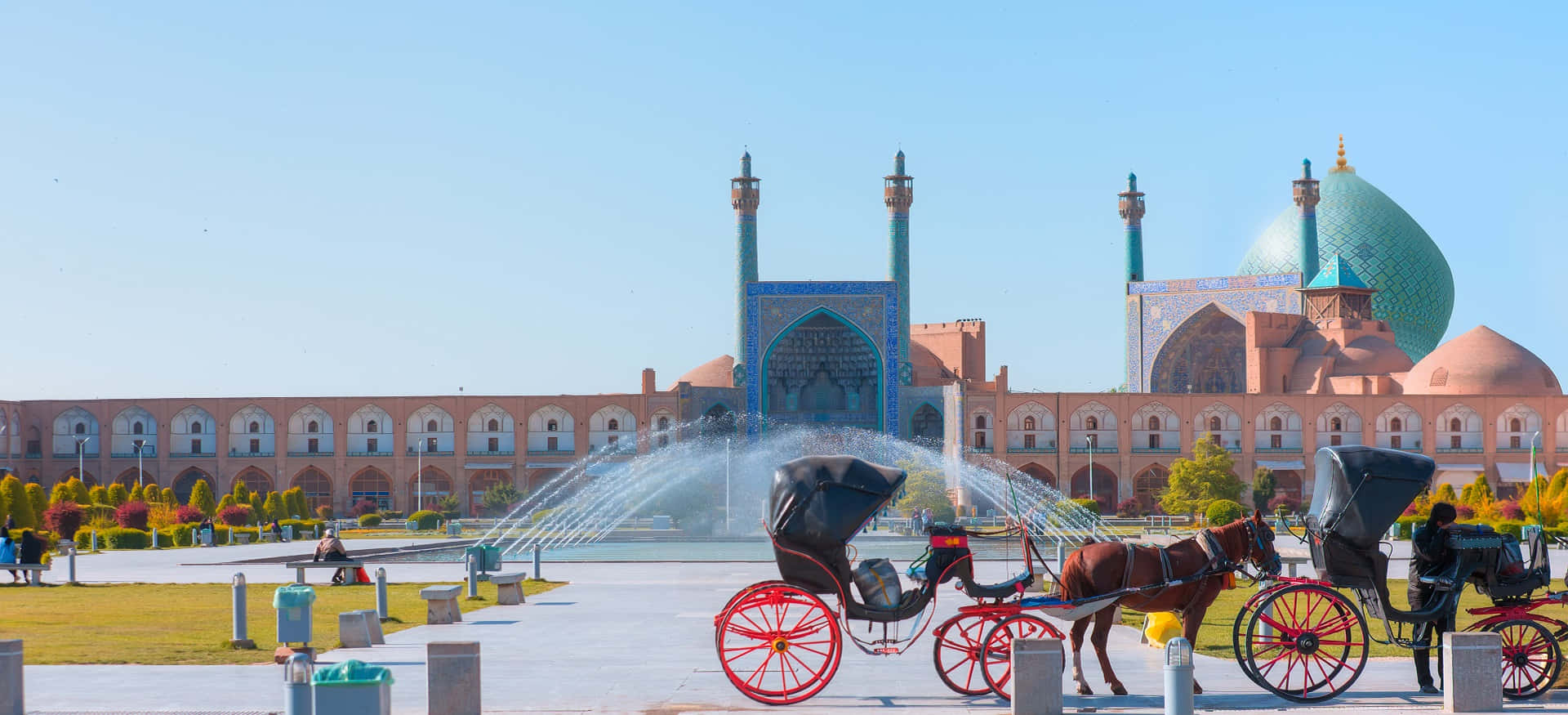 Shah Mosque Stands Out Background