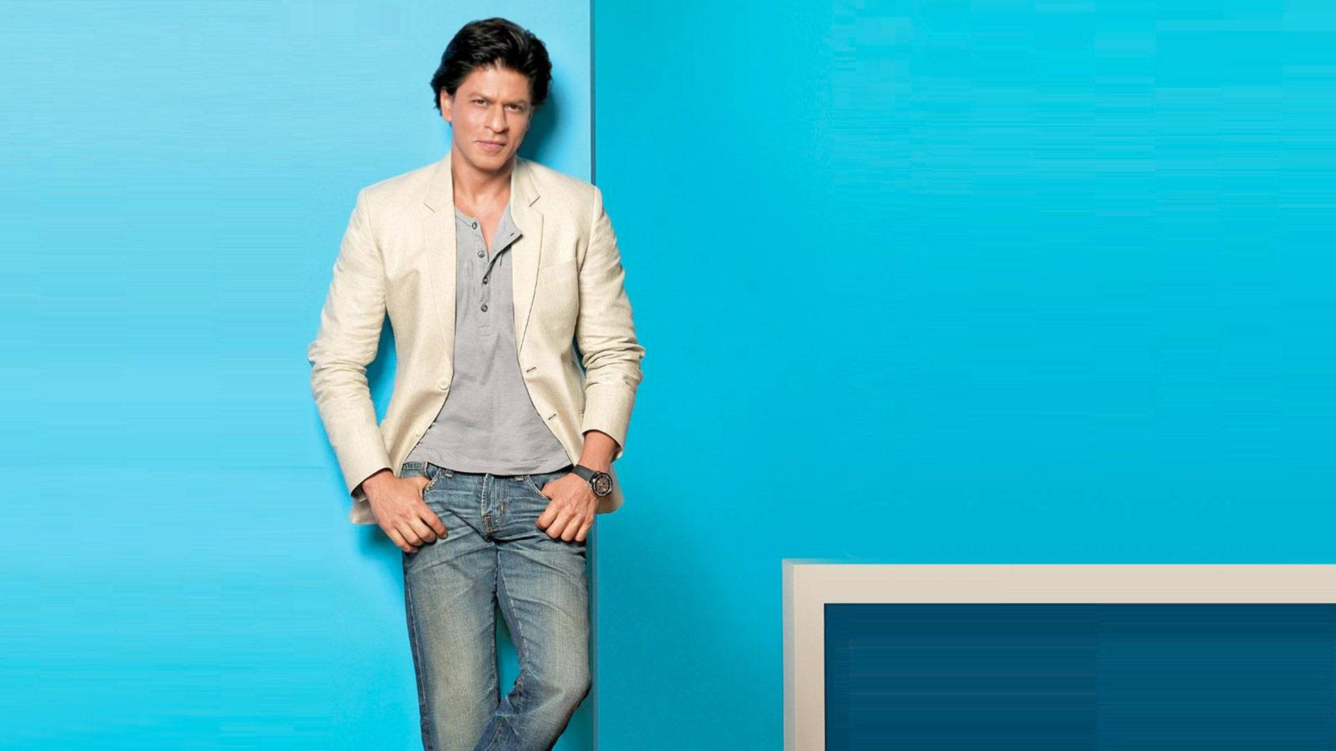 Shah Rukh Khan Blue Background Background