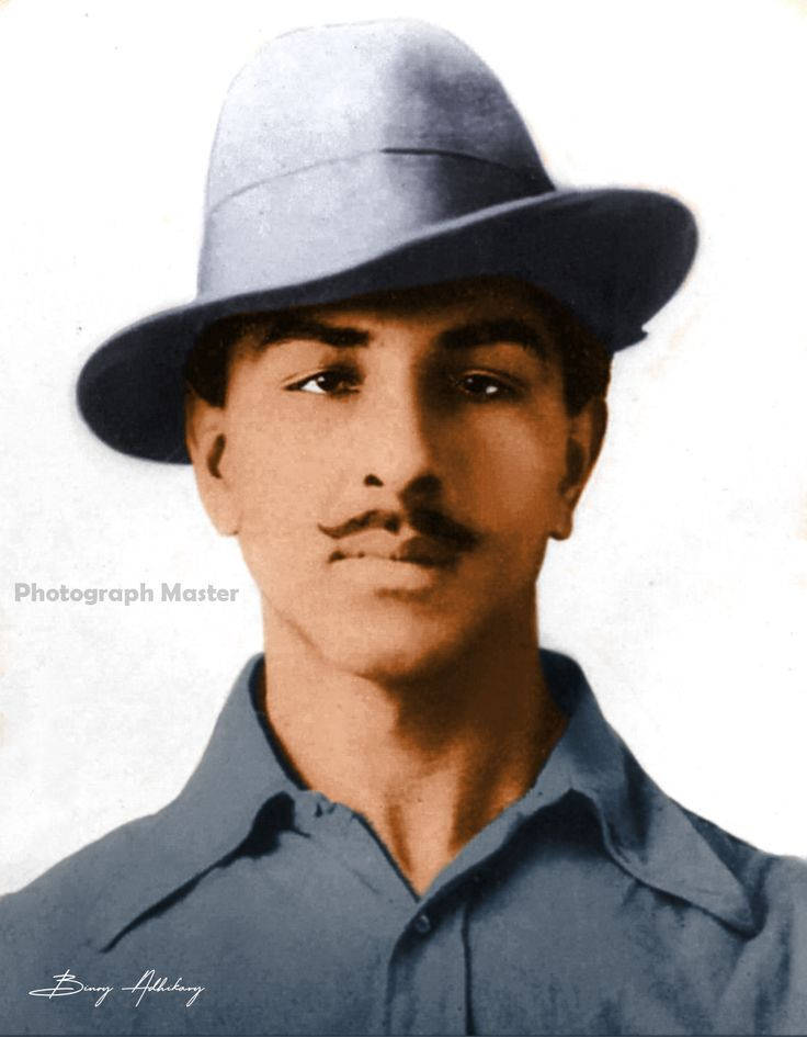 Shaheed Bhagat Singh Realistic Artwork Background