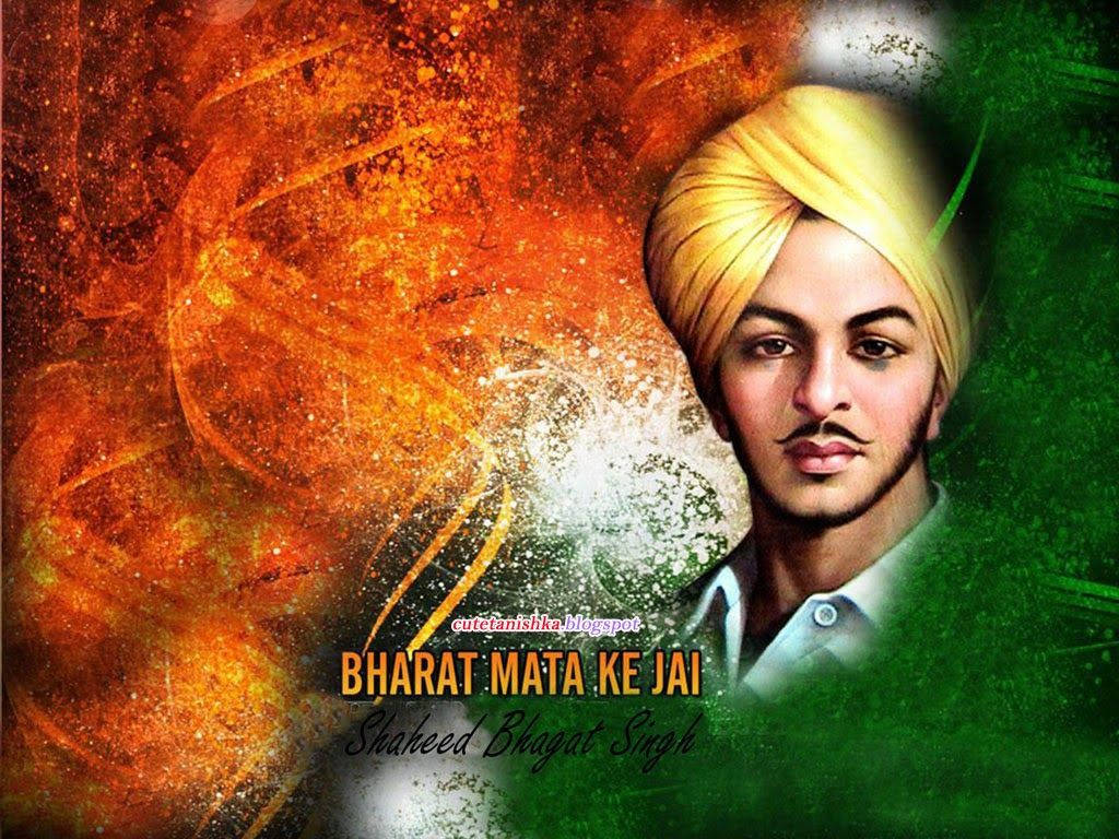 Shaheed Bhagat Singh Splash Painting Background
