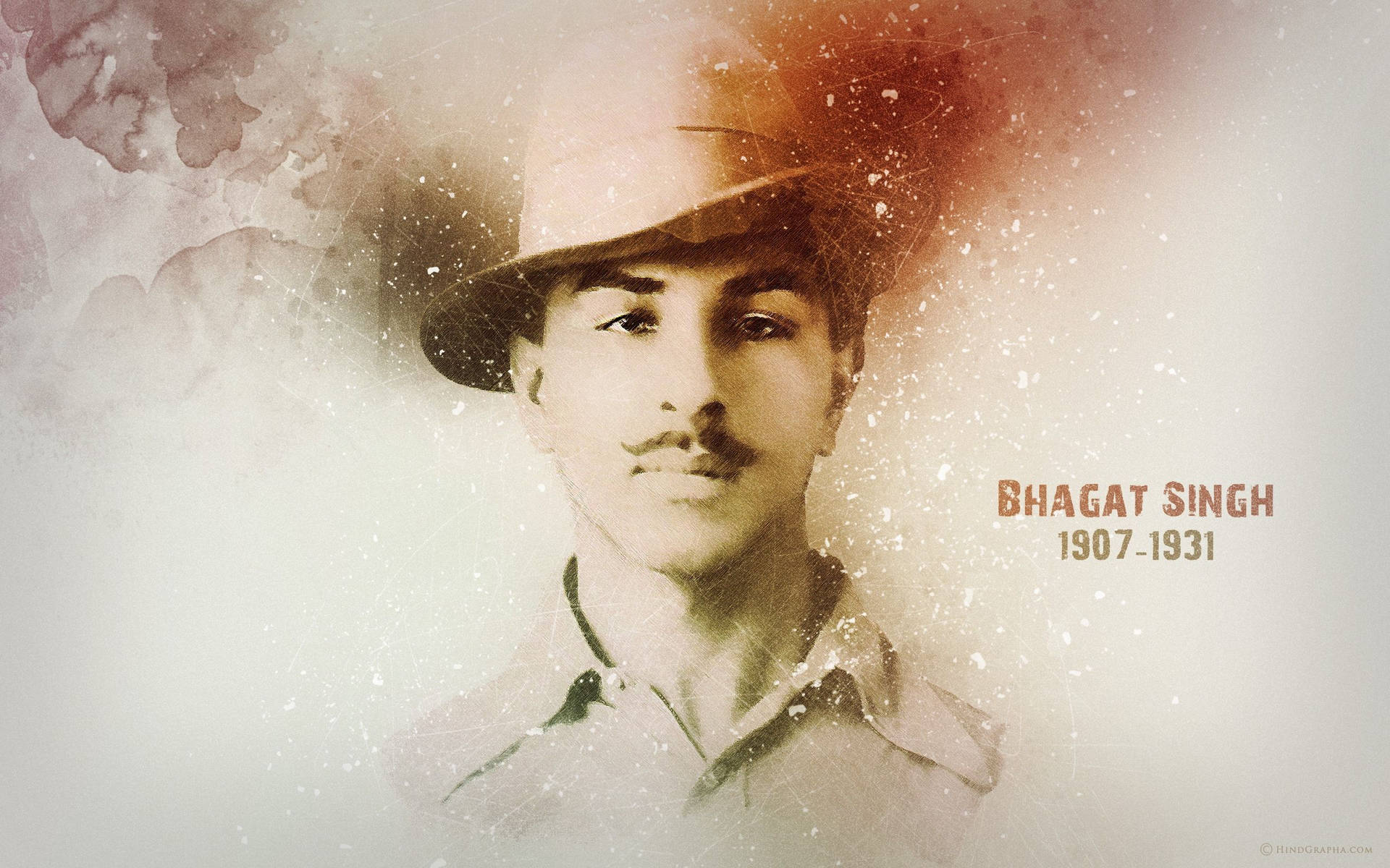 Shaheed Bhagat Singh Tribute Art Piece Background