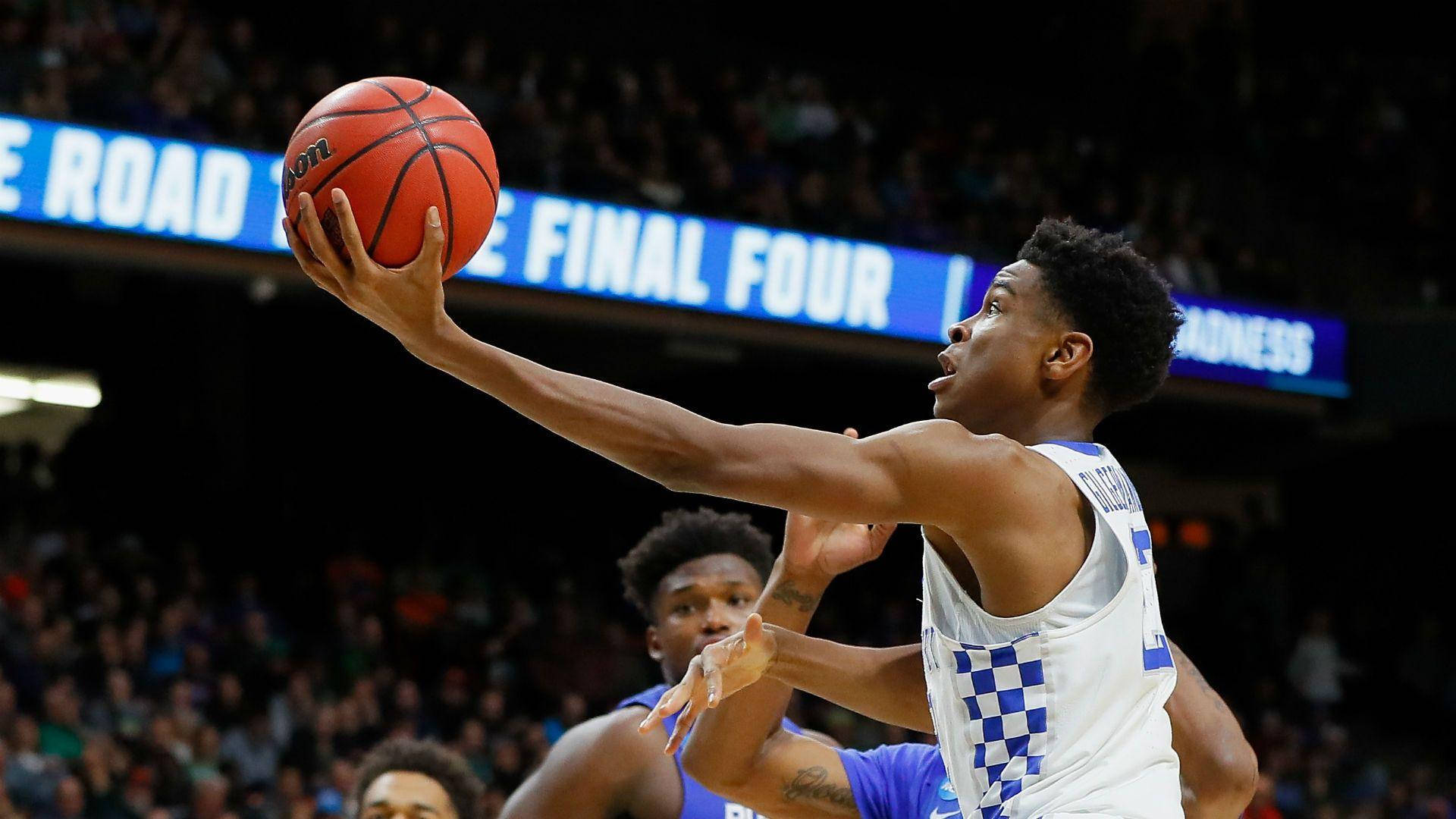 Shai Gilgeous Alexander Buffalo Bulls Shoot Basket Background