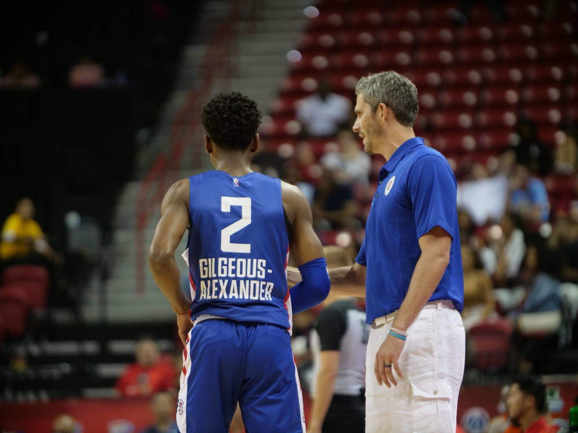 Shai Gilgeous Alexander Clippers Talking Coach Background