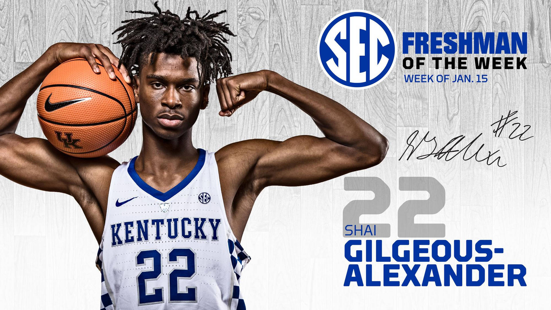 Shai Gilgeous Alexander Freshman Of The Week Background