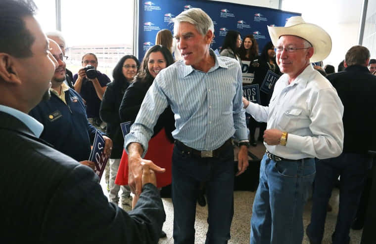 Shaking Hands Mark Udall Background