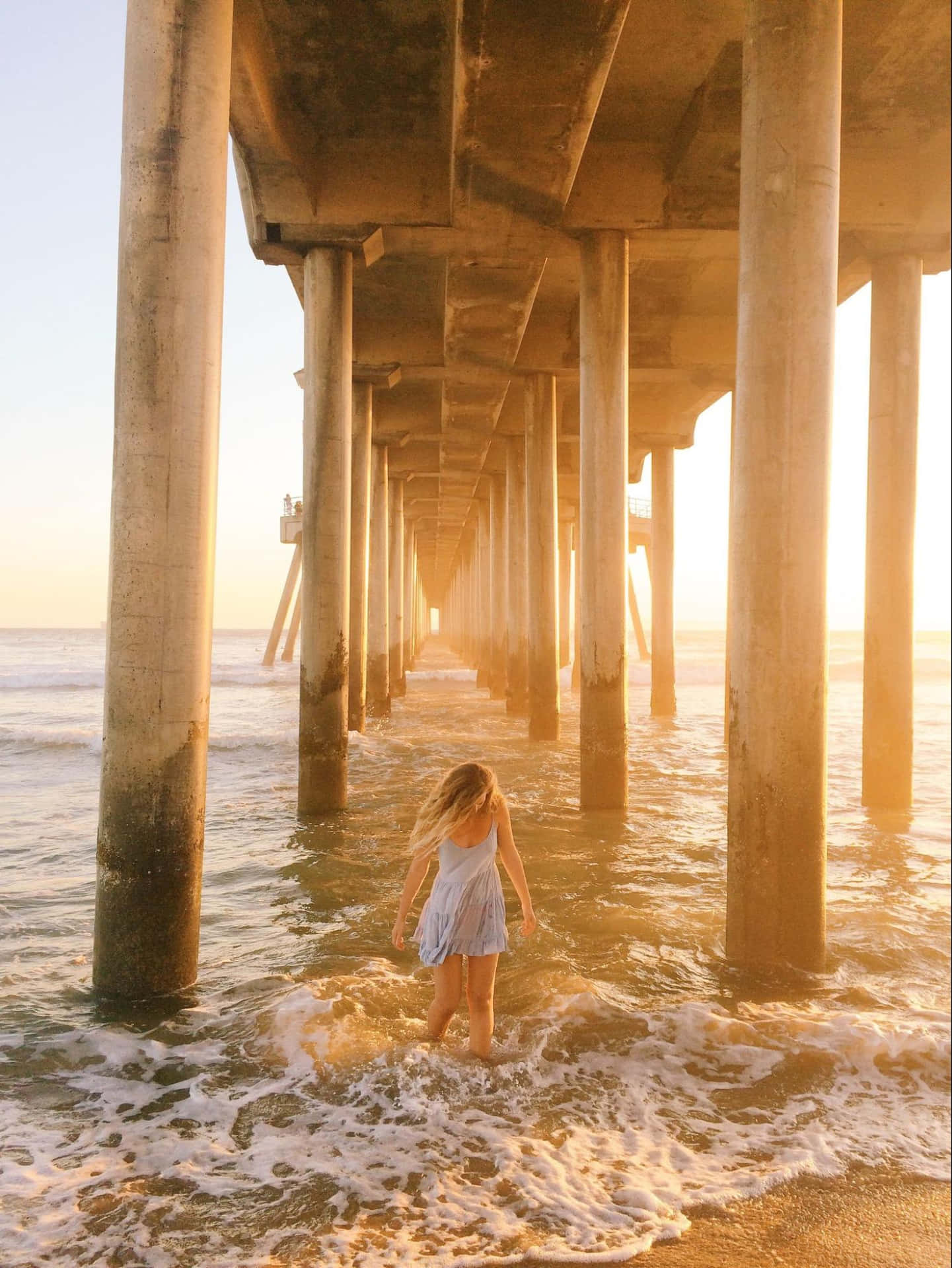 Shallow Water Under The Bridge Background