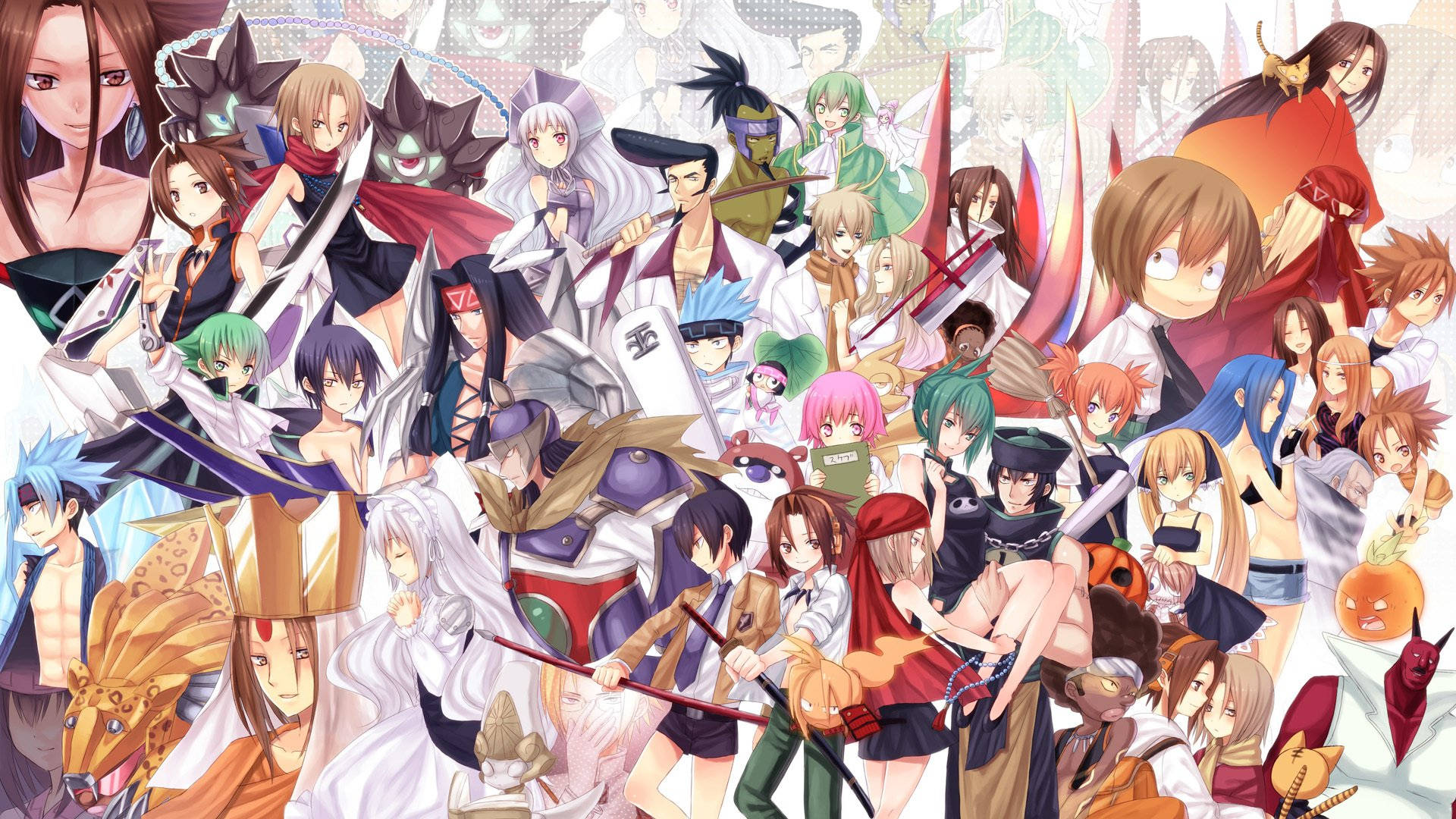 Shaman King Characters Cover Background
