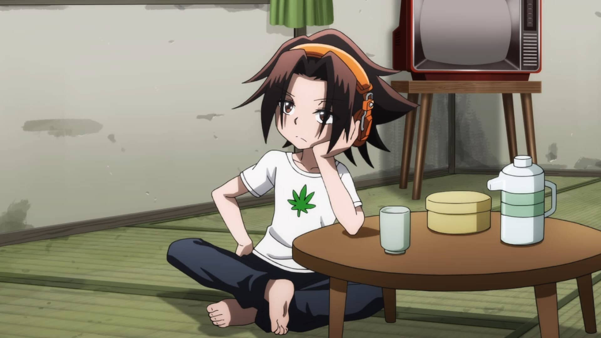 Shaman King Yoh In Living Room Background