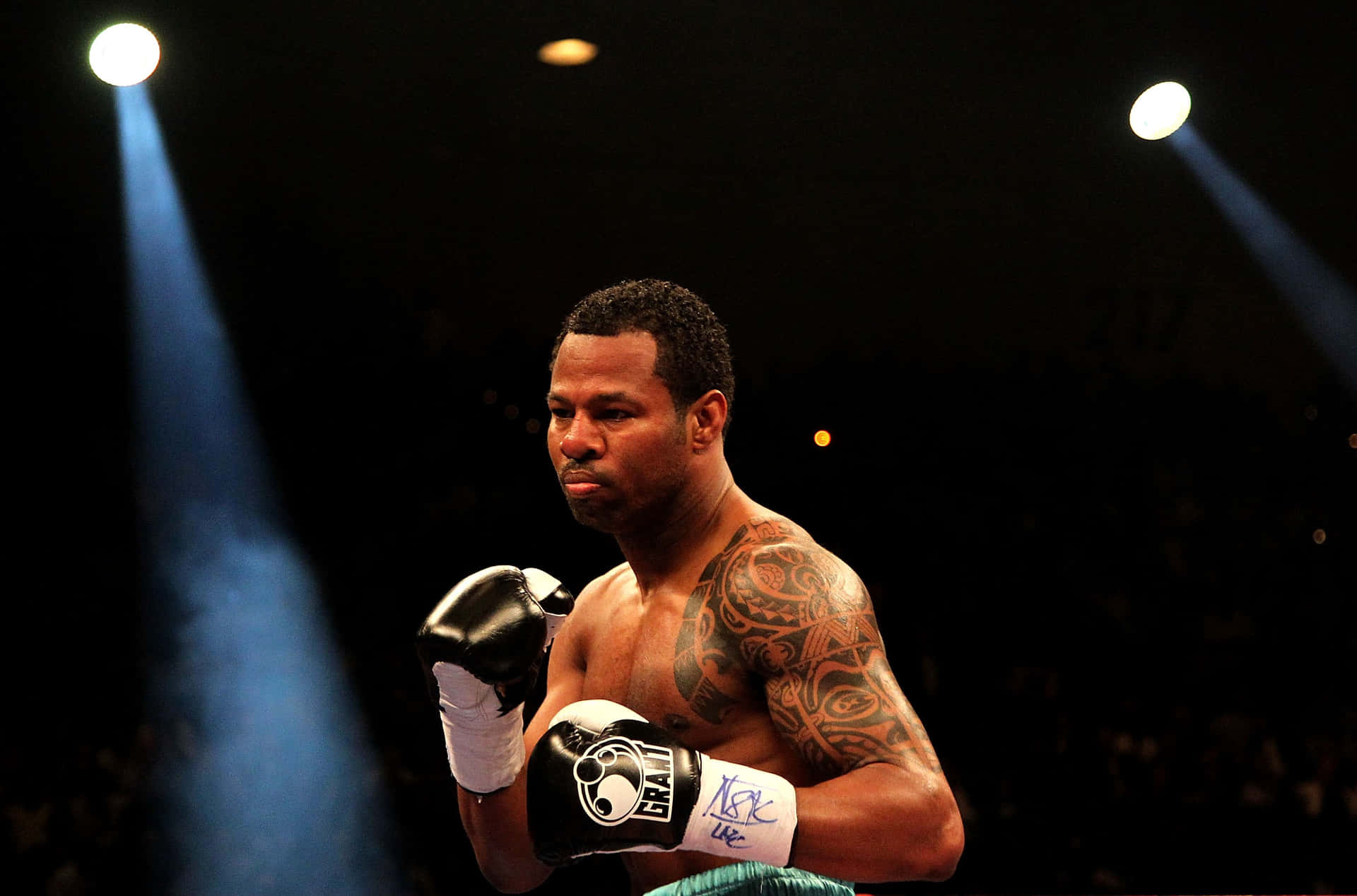 Shane Mosley Alone In Ring Background