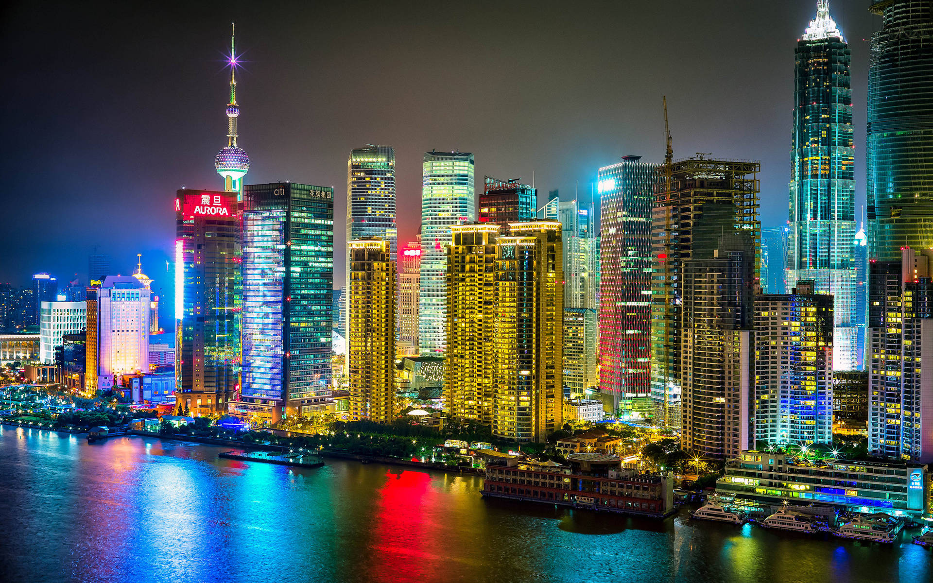 Shanghai City Buildings Background