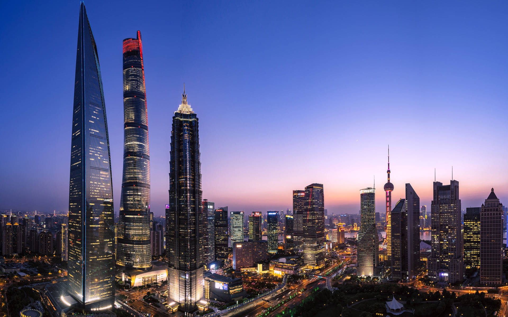 Shanghai City Futuristic Skyscrapers