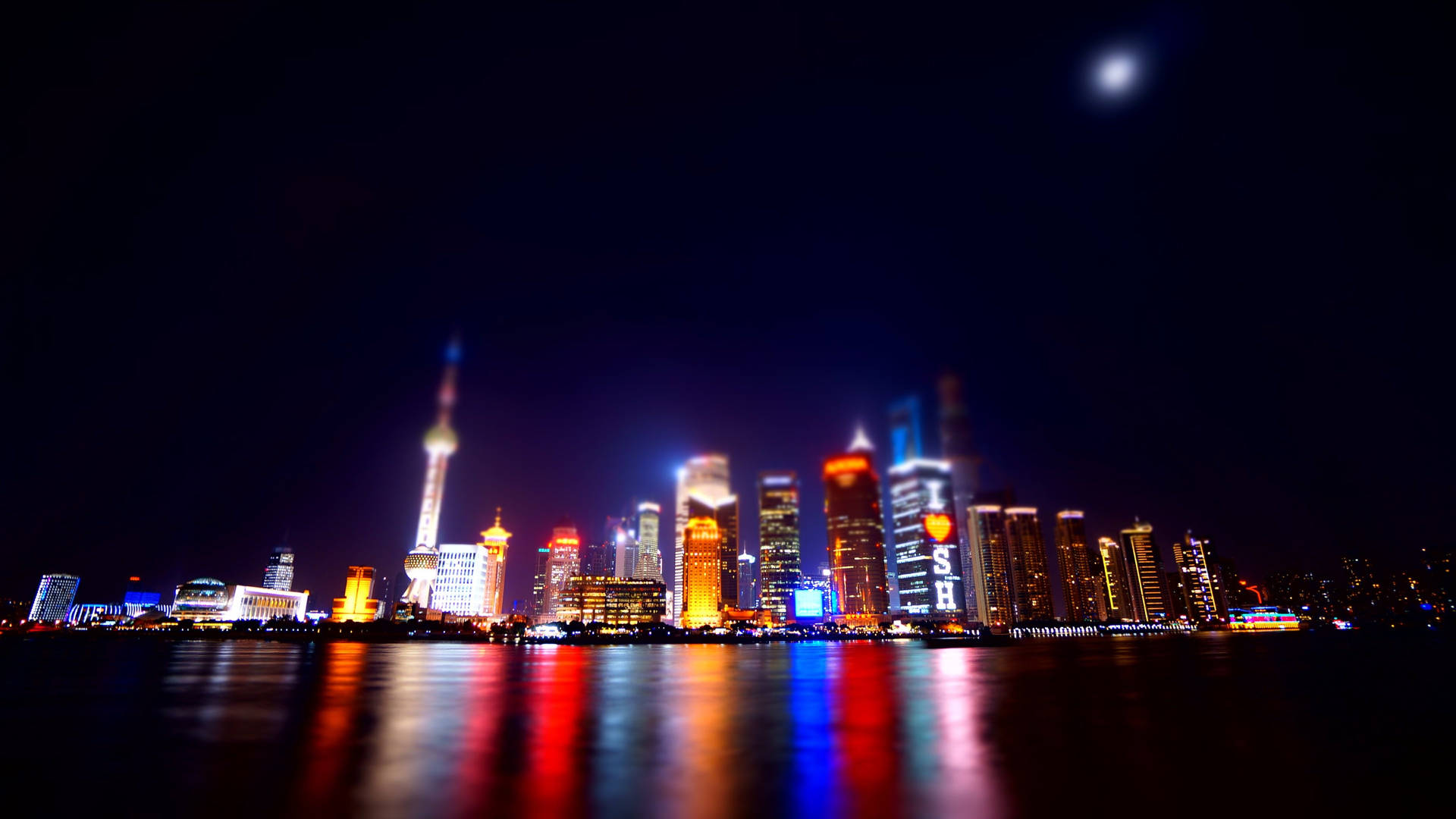 Shanghai Waterside City Background