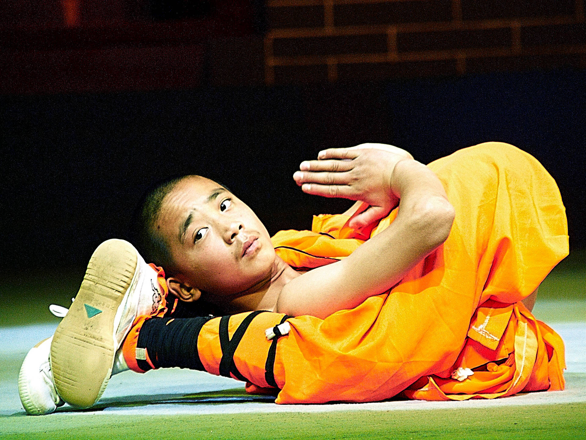 Shaolin Kung Fu Student Performance Background