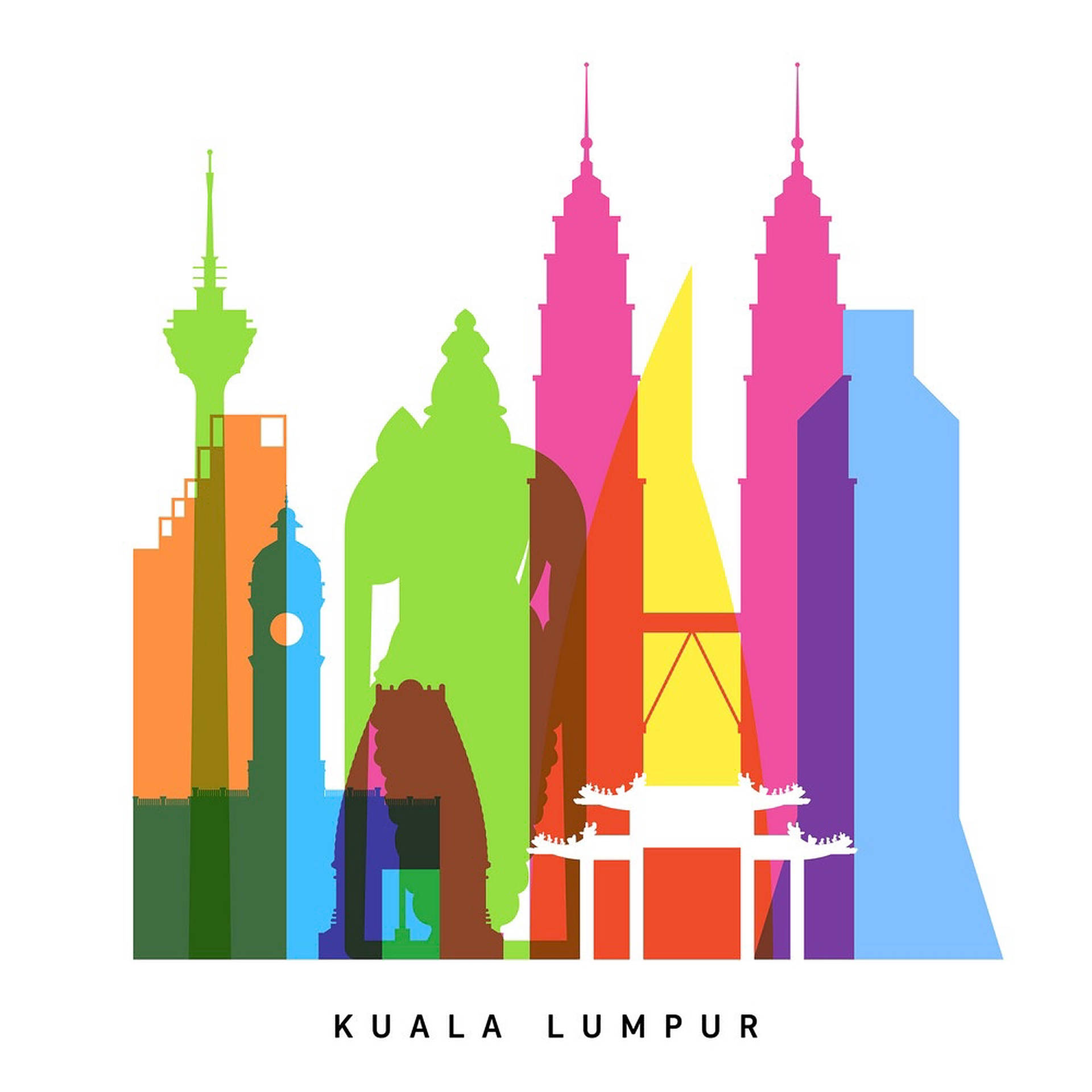 Shapes Of Kuala Lumpur Art Background