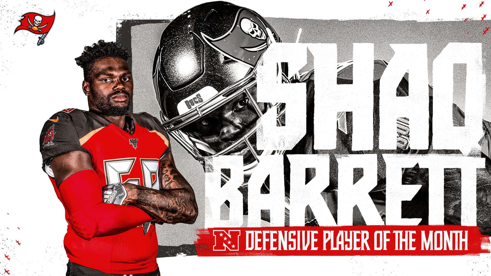 Shaquil Barrett Defensive Player Of The Month Poster Background