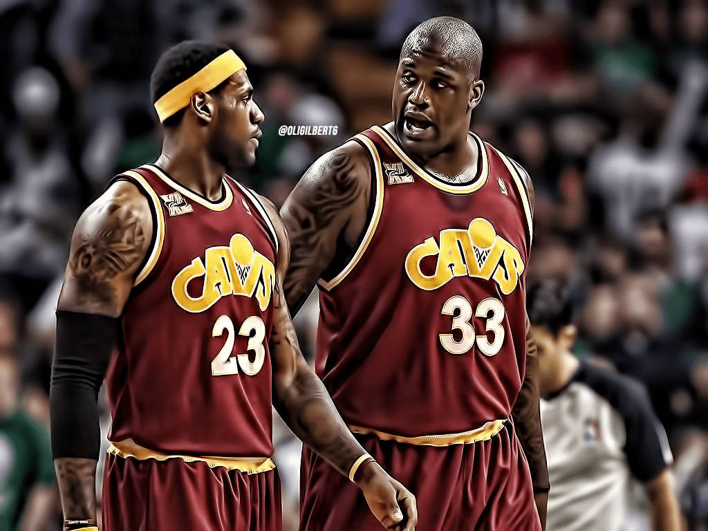 Shaquille O'neal And Lebron James Background