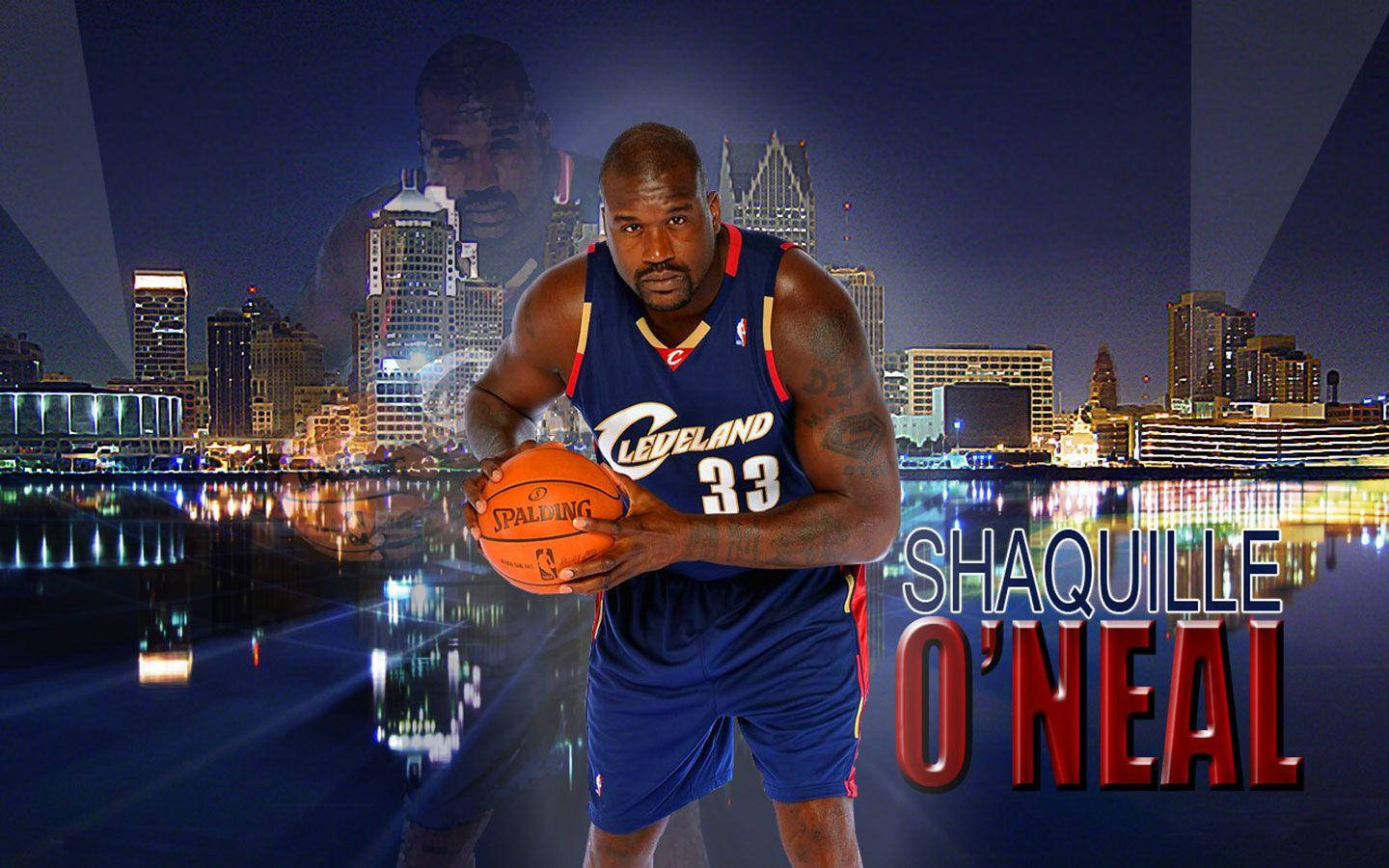 Shaquille O'neal Blue Cavalier Art Background