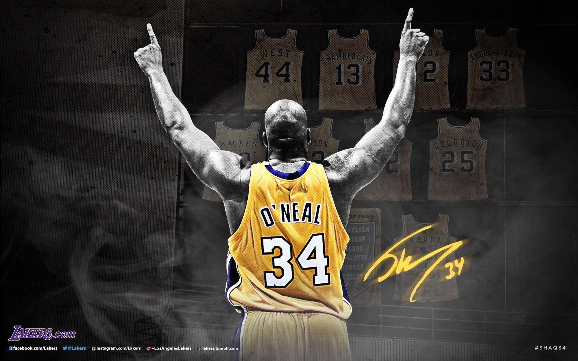 Shaquille O'neal Jersey Number Background