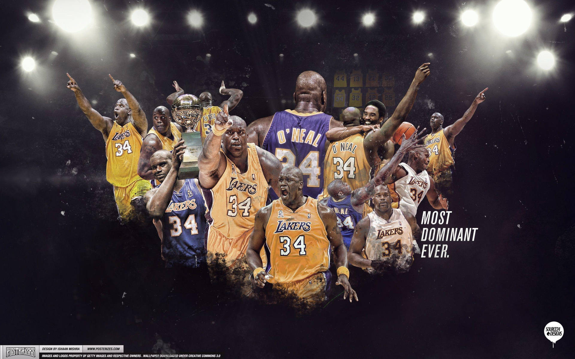 Shaquille O'neal La Lakers Background