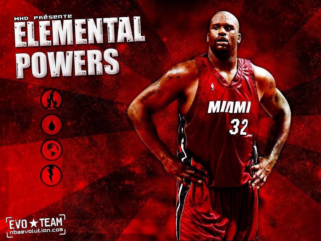 Shaquille O'neal Miami Heat Background