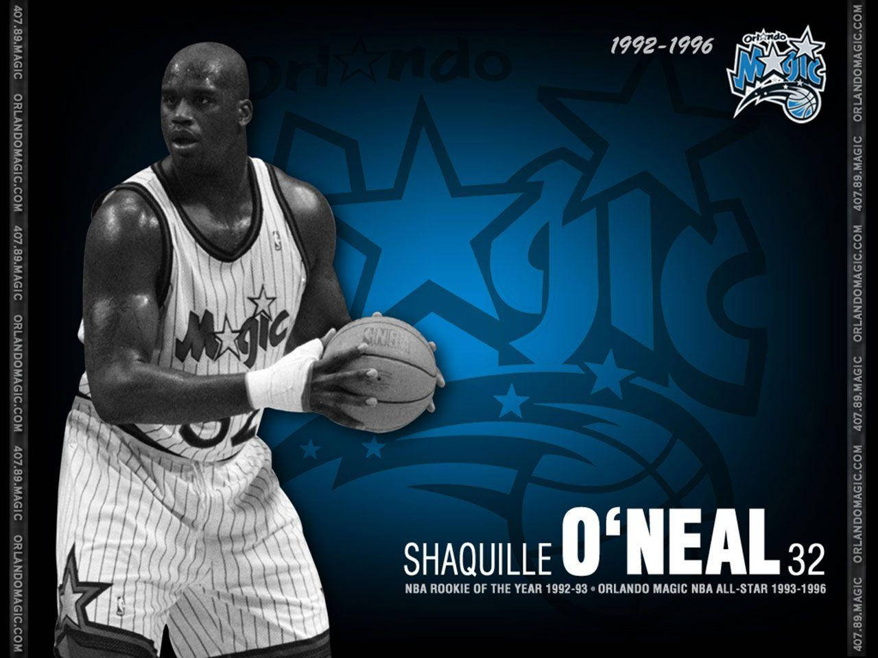 Shaquille O'neal Orlando Magic Art Background