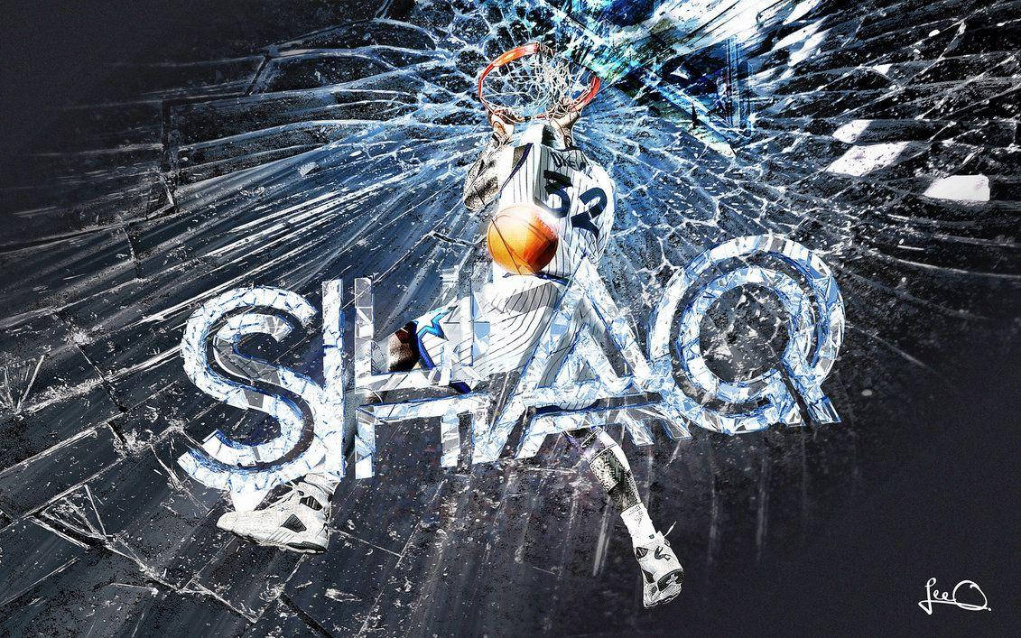 Shaquille O'neal Shattered Art Background