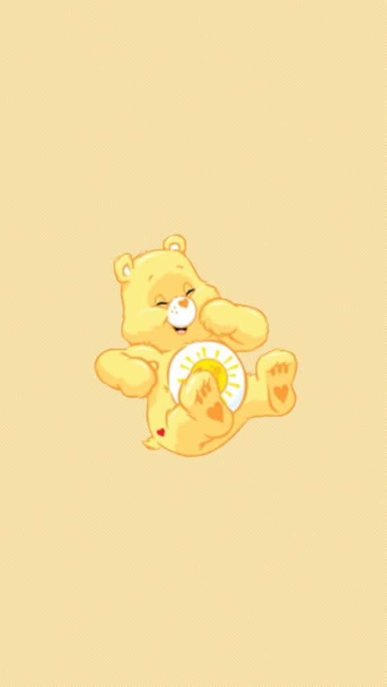 Share A Huggable Moment With Aesthetic Care Bear Background