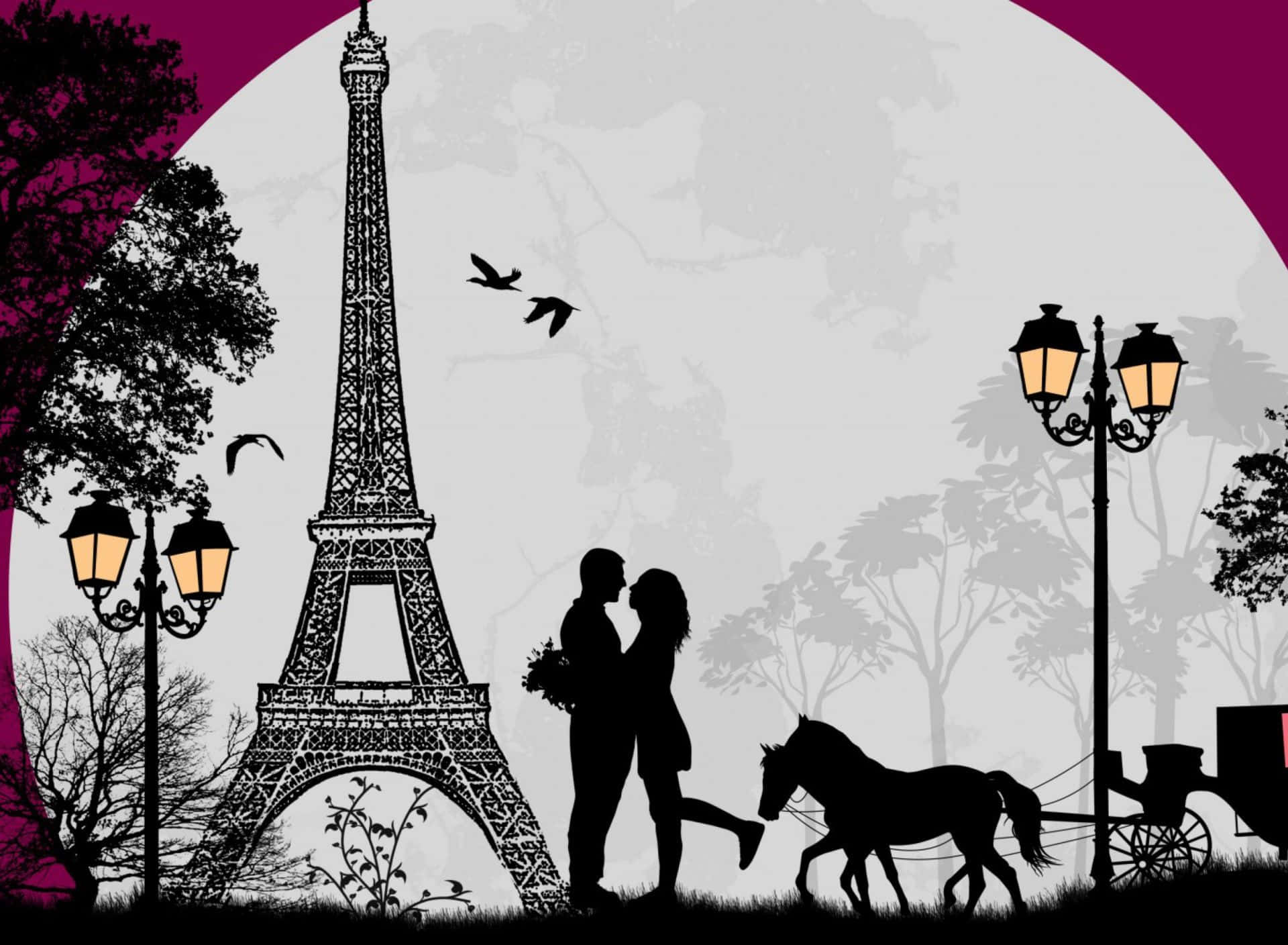 Share The Love In Paris Background